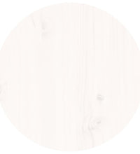 Couchtisch Weiß Ø 35x35 cm Massivholz Kiefer