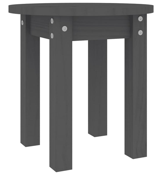 Couchtisch Grau Ø 35x35 cm Massivholz Kiefer