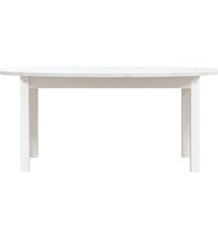 Couchtisch Weiß 110x55x45 cm Massivholz Kiefer