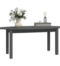 Couchtisch Grau 110x55x45 cm Massivholz Kiefer