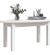 Couchtisch Weiß 80x40x35 cm Massivholz Kiefer