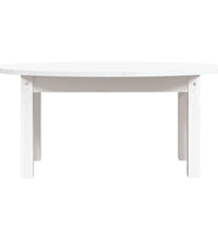 Couchtisch Weiß 80x40x35 cm Massivholz Kiefer