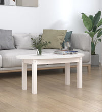 Couchtisch Weiß 80x40x35 cm Massivholz Kiefer