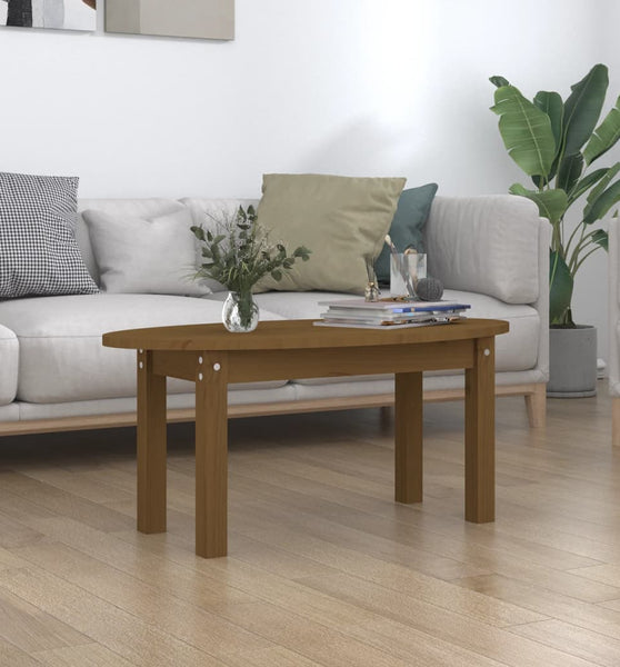 Couchtisch Honigbraun 80x40x35 cm Massivholz Kiefer