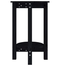 Couchtisch Schwarz Ø 40x60 cm Massivholz Kiefer