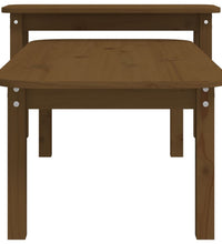 2-tlg. Couchtisch-Set Honigbraun Massivholz Kiefer