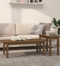 2-tlg. Couchtisch-Set Honigbraun Massivholz Kiefer