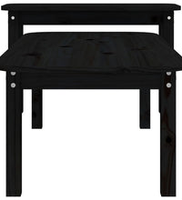 2-tlg. Couchtisch-Set Schwarz Massivholz Kiefer