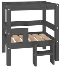 Hundebett Grau 55,5x53,5x60 cm Massivholz Kiefer