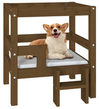 Hundebett Honigbraun 55,5x53,5x60 cm Massivholz Kiefer