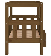 Hundebett Honigbraun 65,5x43x70 cm Massivholz Kiefer