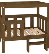 Hundebett Honigbraun 75,5x63,5x70 cm Massivholz Kiefer