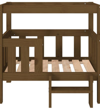 Hundebett Honigbraun 75,5x63,5x70 cm Massivholz Kiefer