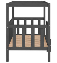 Hundebett Grau 105,5x83,5x100 cm Massivholz Kiefer