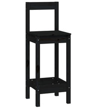 5-tlg. Bar-Set Schwarz Massivholz Kiefer
