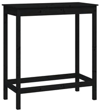 5-tlg. Bar-Set Schwarz Massivholz Kiefer