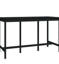 9-tlg. Bar-Set Schwarz Massivholz Kiefer