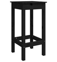 3-tlg. Bar-Set Schwarz Massivholz Kiefer