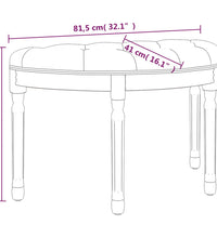 Sitzbank Hellgrau 81,5x41x49 cm Samt