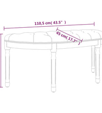 Sitzbank Dunkelgrau 110,5x45x49 cm Stoff