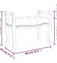 Sitzbank Dunkelgrau 80x45x60 cm Stoff