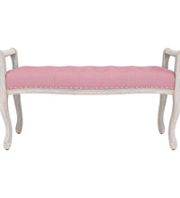 Sitzbank Rosa 110x45x60 cm Samt