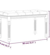 Sitzbank Dunkelgrau 80x40x49 cm Stoff