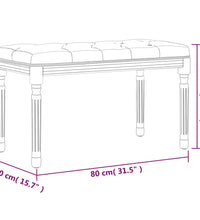 Sitzbank Dunkelgrau 80x40x49 cm Samt