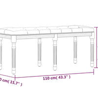 Sitzbank Rosa 110x40x49 cm Samt