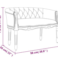 Sitzbank Schwarz 98x56x69 cm Samt