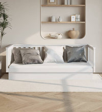 Tagesbett Weiß 80x200 cm Massivholz Kiefer