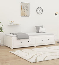 Tagesbett ohne Matratze Weiß 90x200 cm Massivholz Kiefer