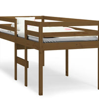 Hochbett Honigbraun 90x200 cm Massivholz Kiefer