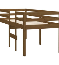 Hochbett Honigbraun 90x200 cm Massivholz Kiefer
