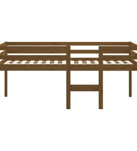 Hochbett Honigbraun 90x200 cm Massivholz Kiefer