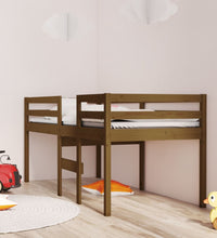 Hochbett Honigbraun 90x200 cm Massivholz Kiefer