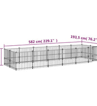 Outdoor-Hundezwinger Stahl 11,26 m²