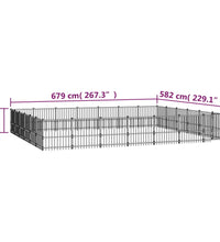 Outdoor-Hundezwinger Stahl 39,52 m²