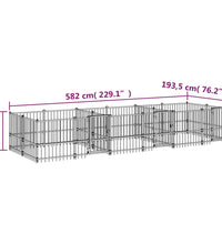 Outdoor-Hundezwinger Stahl 11,26 m²