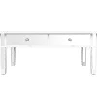Spiegel-Couchtisch 106x45x45 cm Holzwerkstoff und Glas