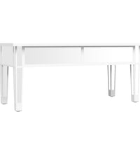 Spiegel-Couchtisch 106x45x45 cm Holzwerkstoff und Glas
