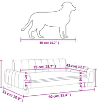 Hundebett Dunkelgrau 90x53x30 cm Stoff