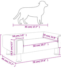 Hundebett Dunkelgrau 70x45x26,5 cm Samt