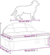 Hundebett Braun 70x52x30 cm Samt