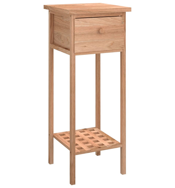 Beistelltisch mit Schublade 25x25x60 cm Massivholz Nussbaum