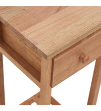 Beistelltisch mit Schublade 25x25x60 cm Massivholz Nussbaum