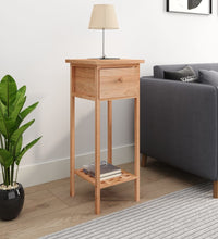 Beistelltisch mit Schublade 25x25x60 cm Massivholz Nussbaum