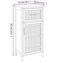 Badschrank 42x29x82 cm Massivholz Nussbaum
