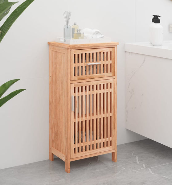 Badschrank 42x29x82 cm Massivholz Nussbaum
