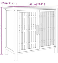 Waschbeckenunterschrank 66x29x61,5 cm Massivholz Nussbaum